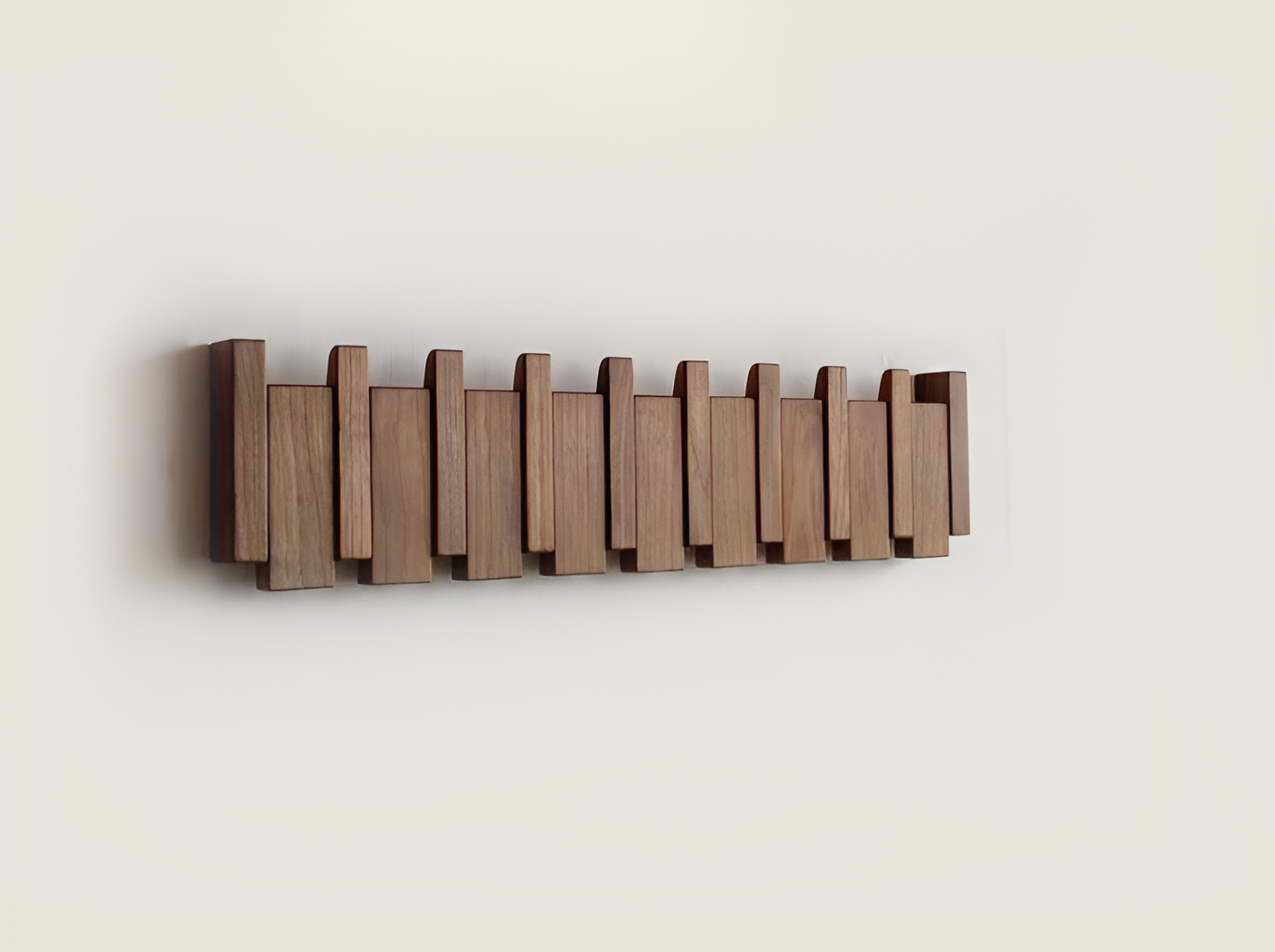Norvo | RetroHooks - Tre piano vegghylle med magnetiske kroker