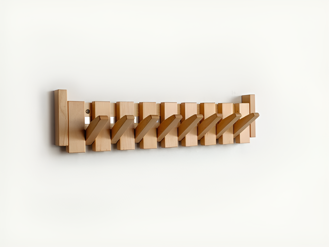 Norvo | RetroHooks - Tre piano vegghylle med magnetiske kroker