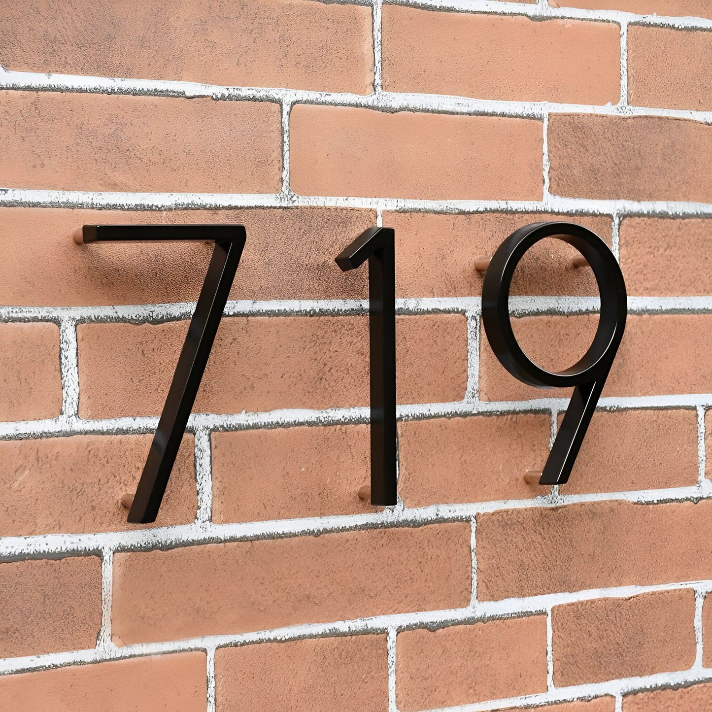 Norvo | Svart Full House Number - Husnummer Moderne - Husnummer Skilt