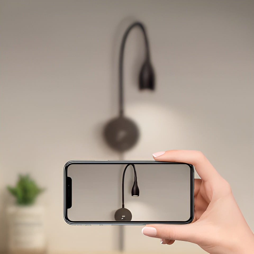 Norvo | TouchGlow - 2-i-1-Swan-neck vegglampe med USB-lader for koselige lese kvelder
