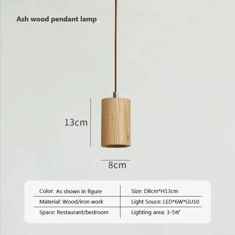 Norvo | Skandinavisk Trependellampe – Minimalistisk Design for Stue og Soverom | Naturlig Treutseende