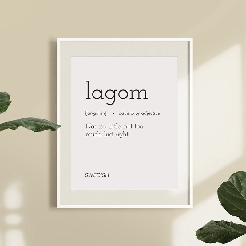 Norvo | Hygge Lagom Definisjon Minimalistisk Nordisk Veggkunst Svart Hvit Fine Art Lerretstrykk Svensk Dansk Norsk Livsstil Sitater Plakater For Moderne Hjem Kontor