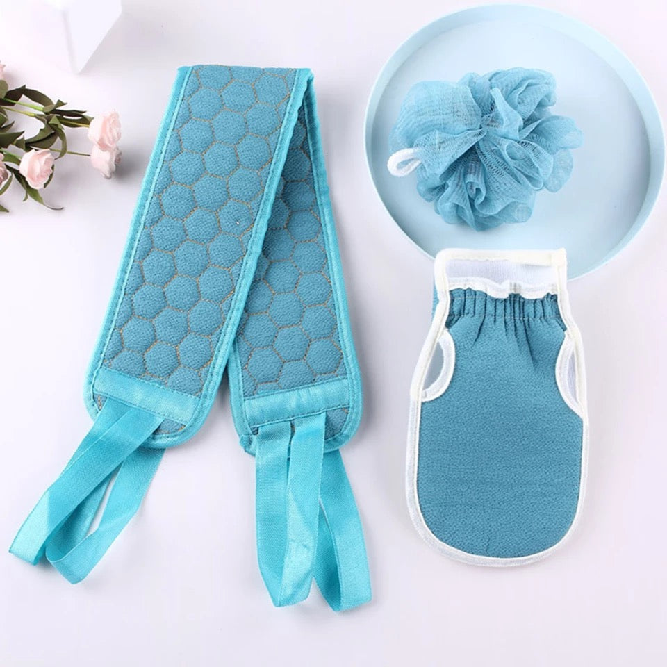 3Pcs Eksfolierende Kroppsskrubbere