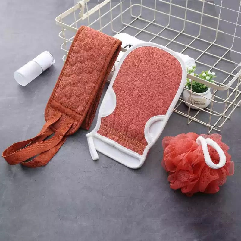 3Pcs Eksfolierende Kroppsskrubbere