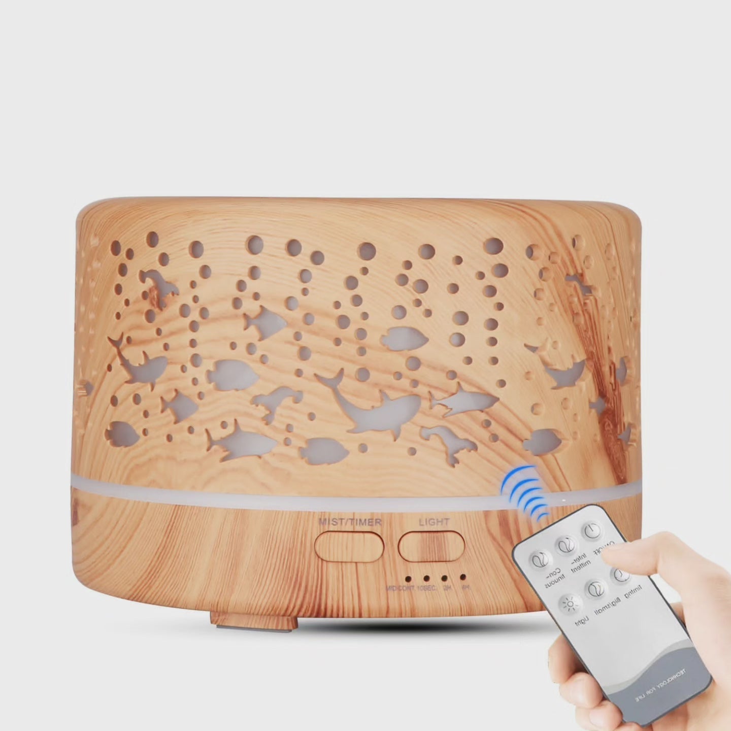 Norvo | Ultrasonisk Aroma Diffuser Luftfukter med Fjernkontroll