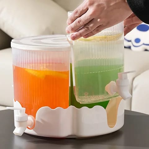 Delt juice-dispenser med stativ SvartNov
