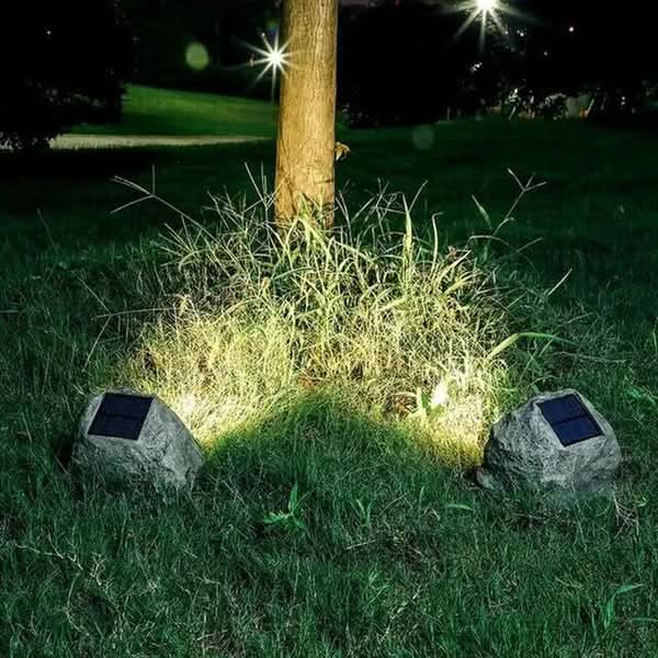 Norvo | Solar Rock Light – LED Hage Stein Lampe