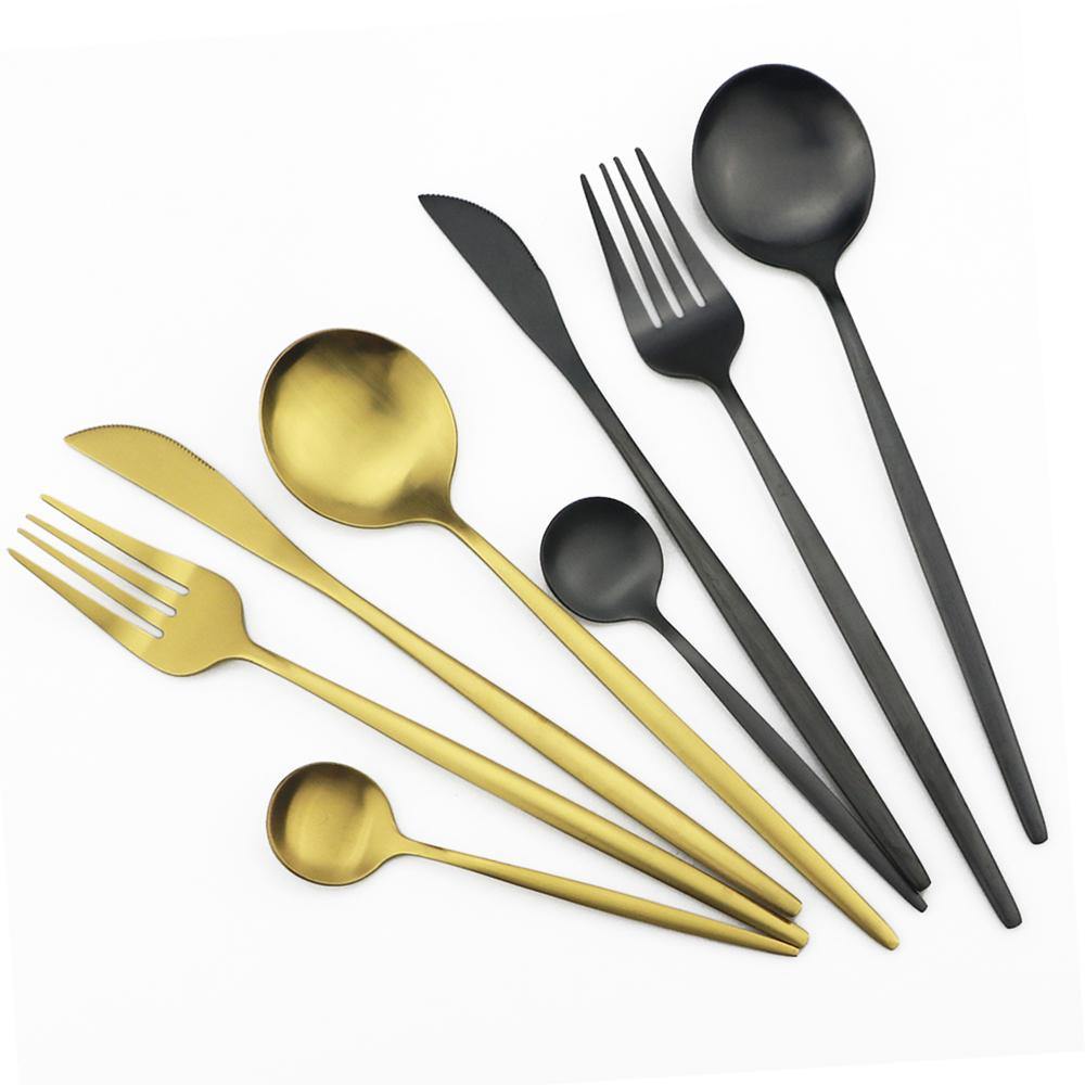 Norvo | Torin 36-piece minimalist flatware set – Premium stainless steel cutlery with matte finish