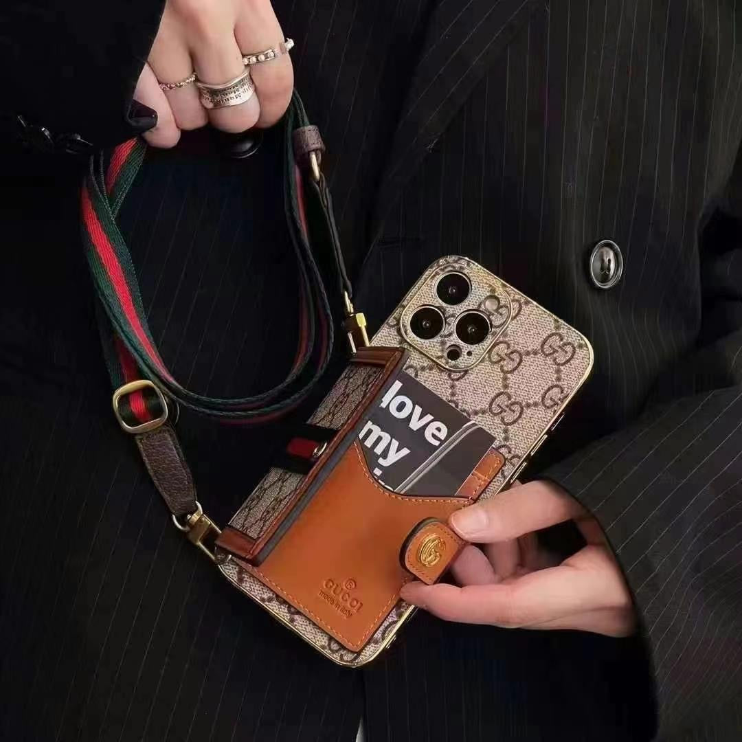 Norvo | Luksusmerkeetui for iPhone med skulderveske