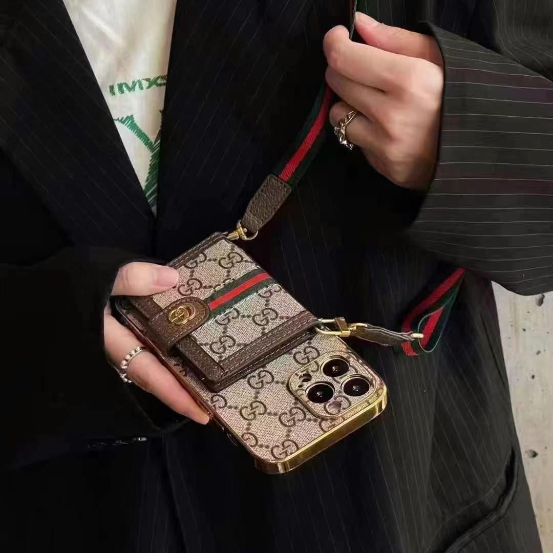 Norvo | Luksusmerkeetui for iPhone med skulderveske