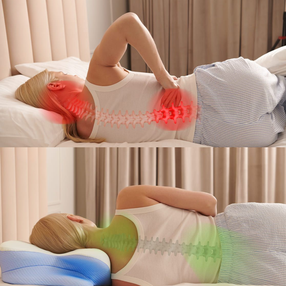 Norvo | Pute for Side & Back Sleepers – Ortopedisk Minne Skum Pute for Nakke & Skulder Smerte Lindring og Perfekt Søvn Justering
