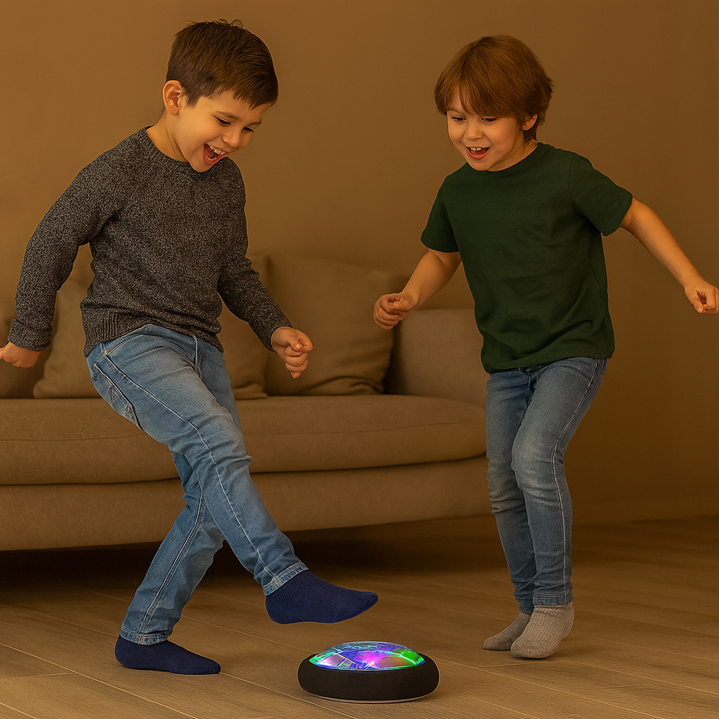 Norvo | Innendørs Fotball Hover Ball | LED-lys og Myke Kanter