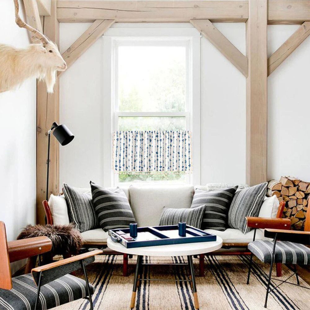 Norvo | Inkblot Blue Quastgardin