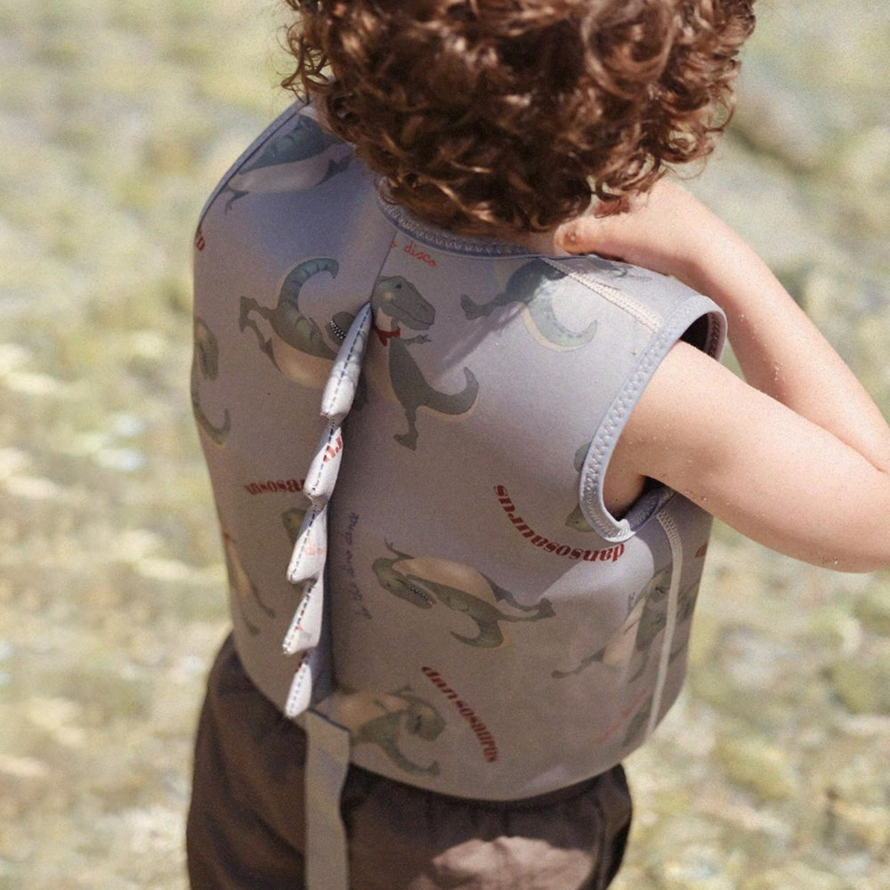 Norvo | AquaStar Vest | Svømmehjelp med Stjerner og Dinosaurer - Sikker og Komfortabel Neopren Svømmehjelp