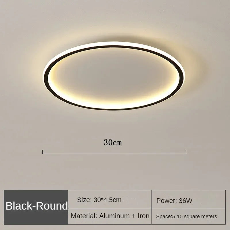Norvo Skandi Taklampe | Rund LED Lampe | Moderne Takbelysning | Ulike Lysfarger & Størrelser