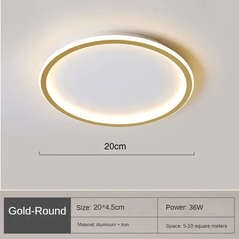 Norvo Skandi Taklampe | Rund LED Lampe | Moderne Takbelysning | Ulike Lysfarger & Størrelser
