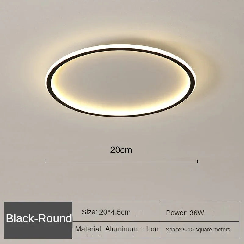 Norvo Skandi Taklampe | Rund LED Lampe | Moderne Takbelysning | Ulike Lysfarger & Størrelser
