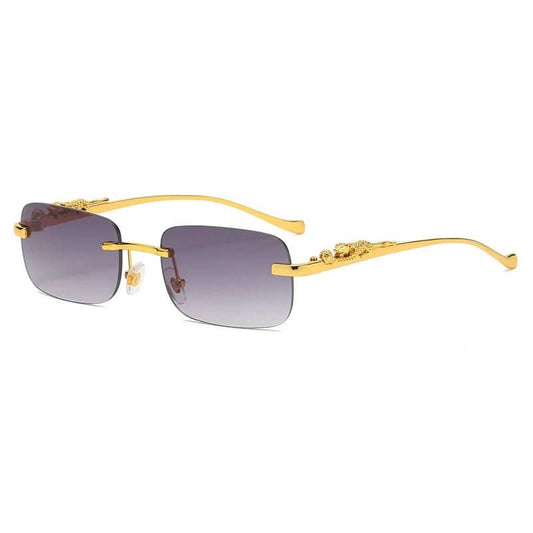 Norvo | Rimless Leopard Head Solbriller med UV400 Beskyttelse