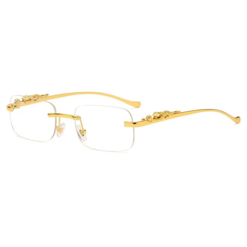 Norvo | Rimless Leopard Head Solbriller med UV400 Beskyttelse
