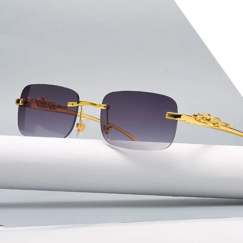 Norvo | Rimless Leopard Head Solbriller med UV400 Beskyttelse