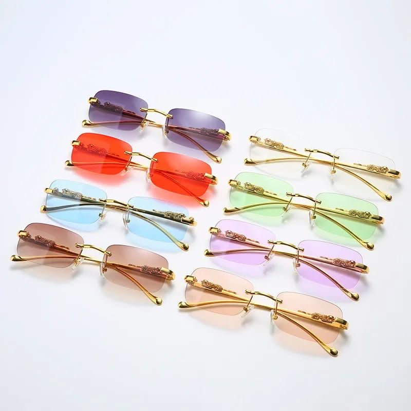 Norvo | Rimless Leopard Head Solbriller med UV400 Beskyttelse