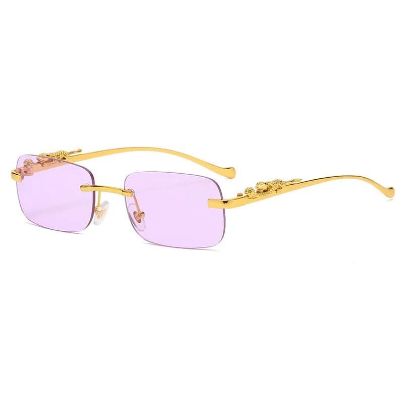 Norvo | Rimless Leopard Head Solbriller med UV400 Beskyttelse