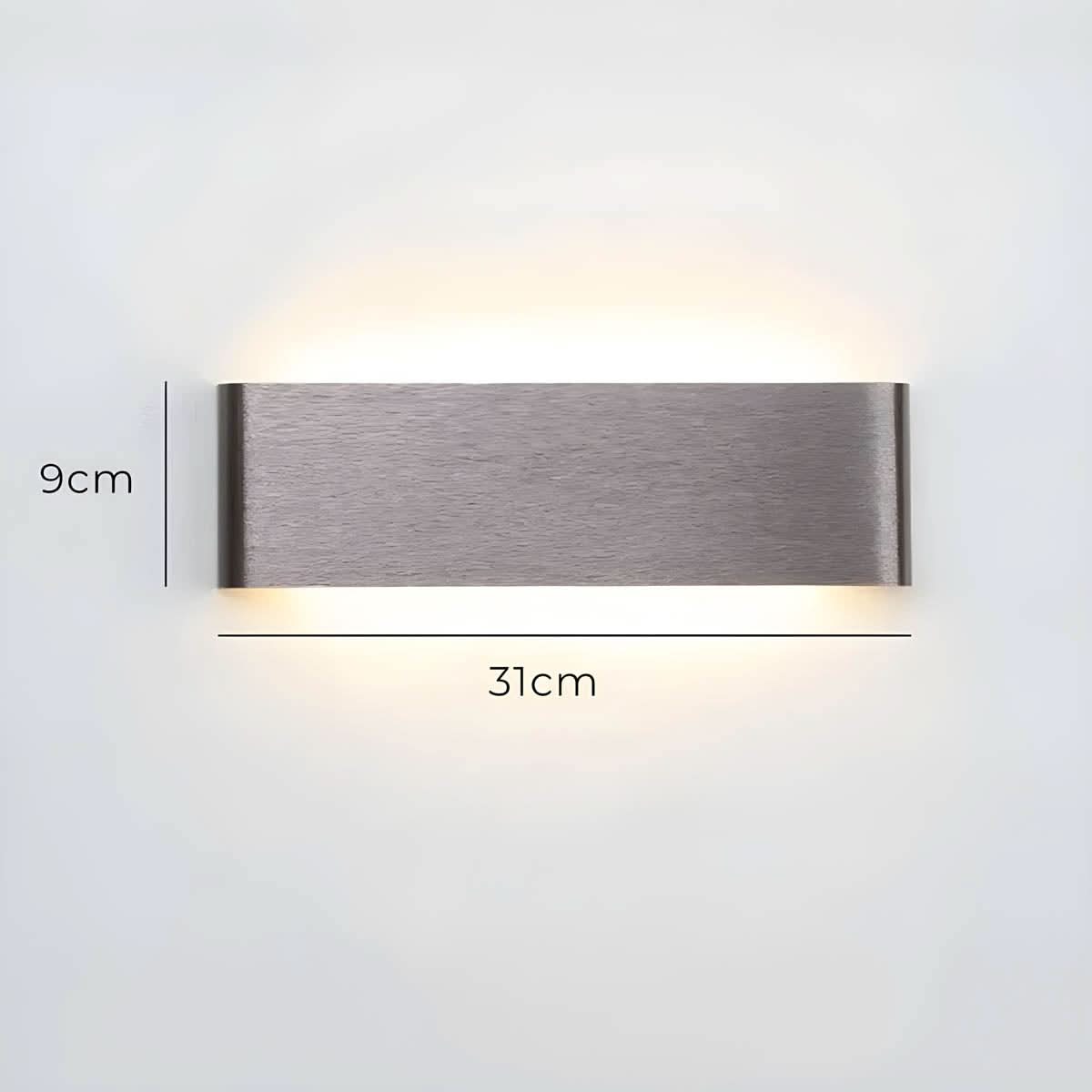 Norvo | Moderne LED Vegglampe – Elegant Aluminium & Glass Design