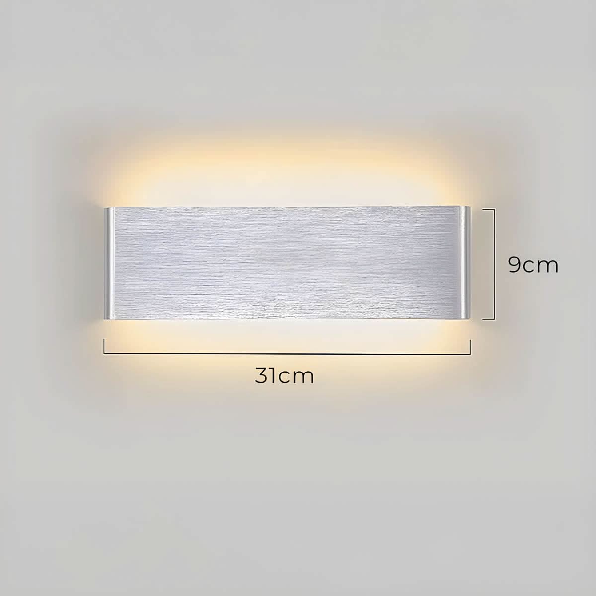 Norvo | Moderne LED Vegglampe – Elegant Aluminium & Glass Design