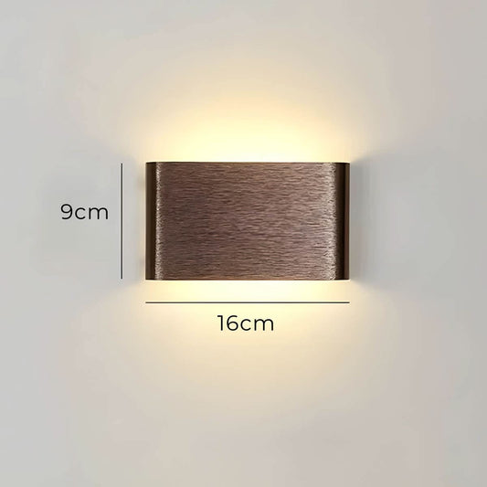 Norvo | Moderne LED Vegglampe – Elegant Aluminium & Glass Design