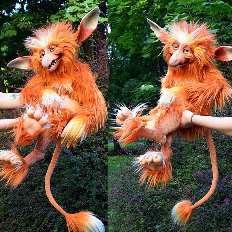Norvo | Labyrint Plush Doll Maze Worm Rødt Hår Stor Mund Monster Dyr Plush Doll Leketøy Søtt Morsomt Gave Plush Doll Hjem Decor