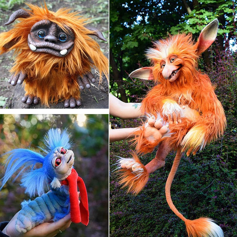 Norvo | Labyrint Plush Doll Maze Worm Rødt Hår Stor Mund Monster Dyr Plush Doll Leketøy Søtt Morsomt Gave Plush Doll Hjem Decor