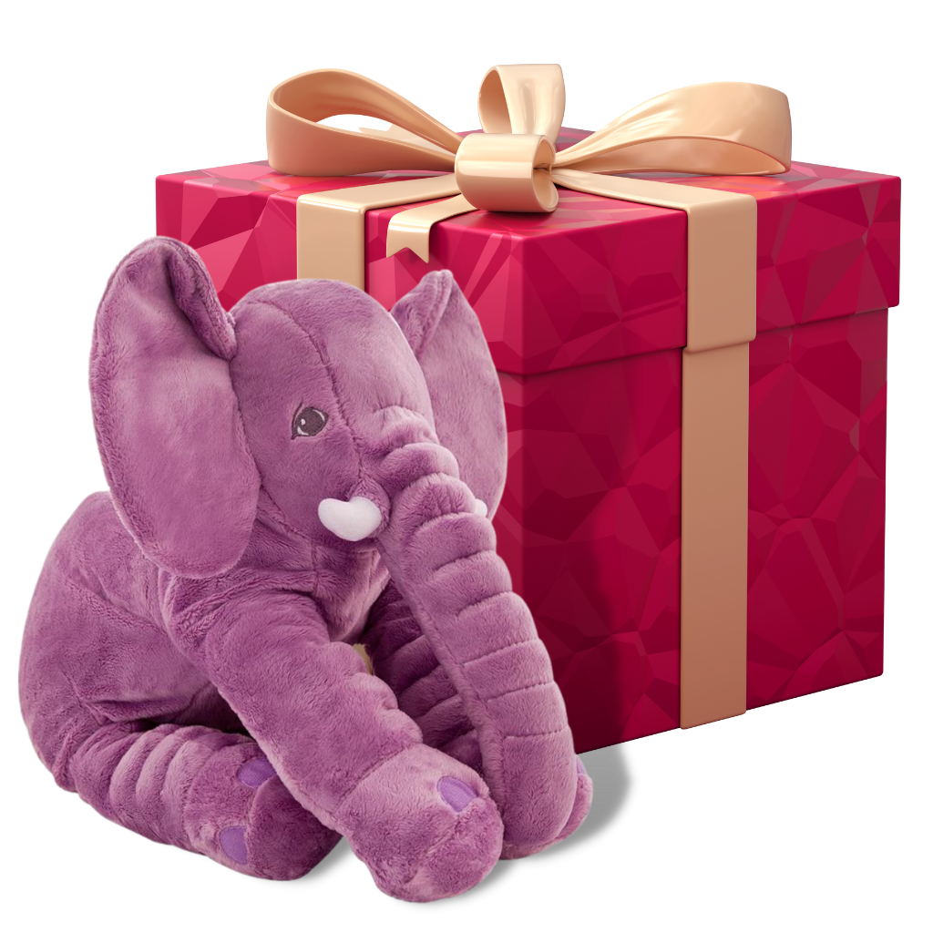 Stor baby elefant plysj pute