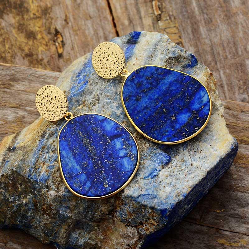 CelestialLuxe Øredringer – Beskyttende Lapis Øredobber