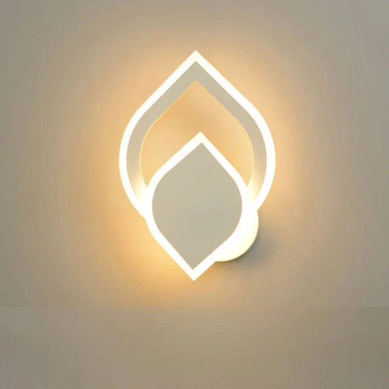 Norvo | Moderne hjerteformet vegglampe med LED-belysning – Romantisk vegglampe for soverom og stue