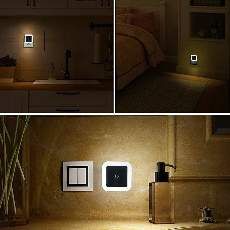 GlowGuard - Sett av 2 Nattlys med Sensor
