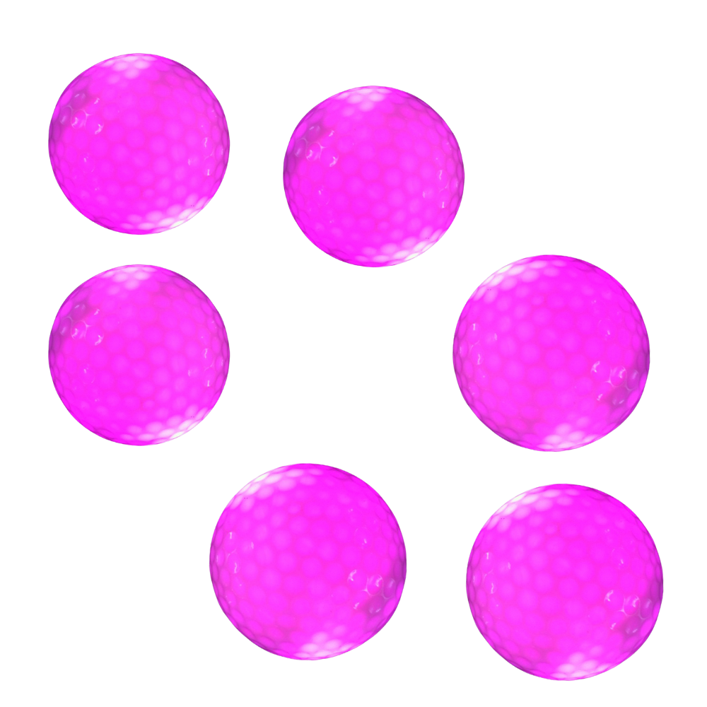 Pakke med 6 golfballer med LED-lys