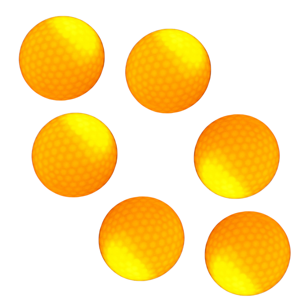 Pakke med 6 golfballer med LED-lys