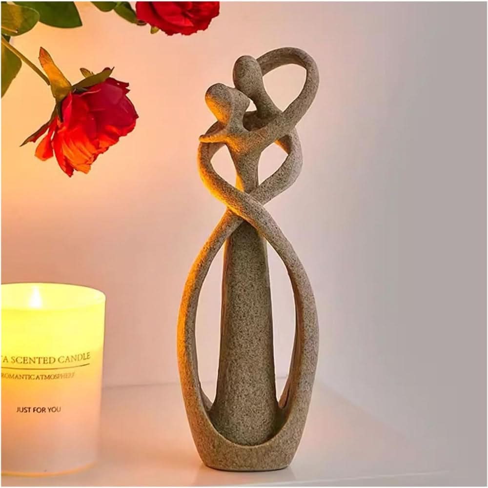 Norvo | Abstract Love Sculpture – Moderne Polyresin Hjem Dekor
