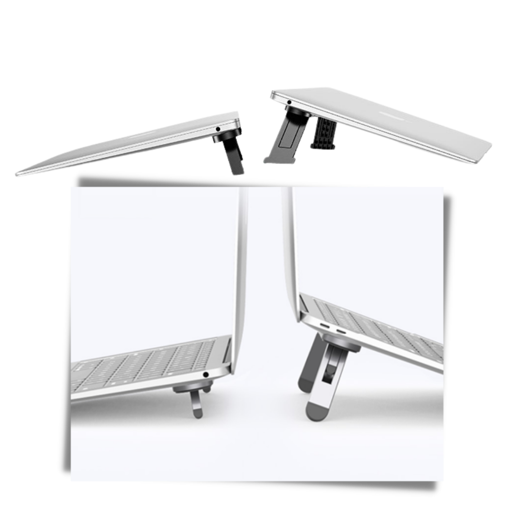 Lett usynlig aluminiumsholder for laptop