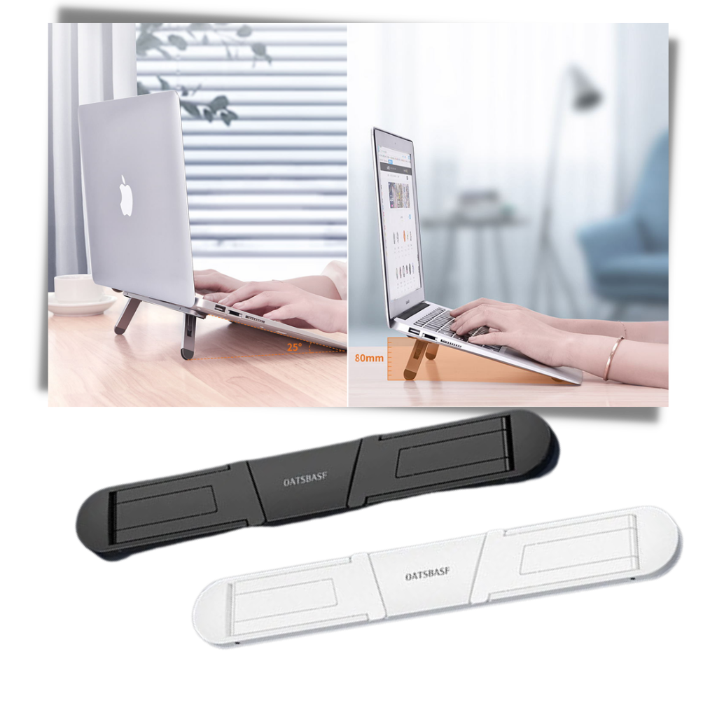 Lett usynlig aluminiumsholder for laptop