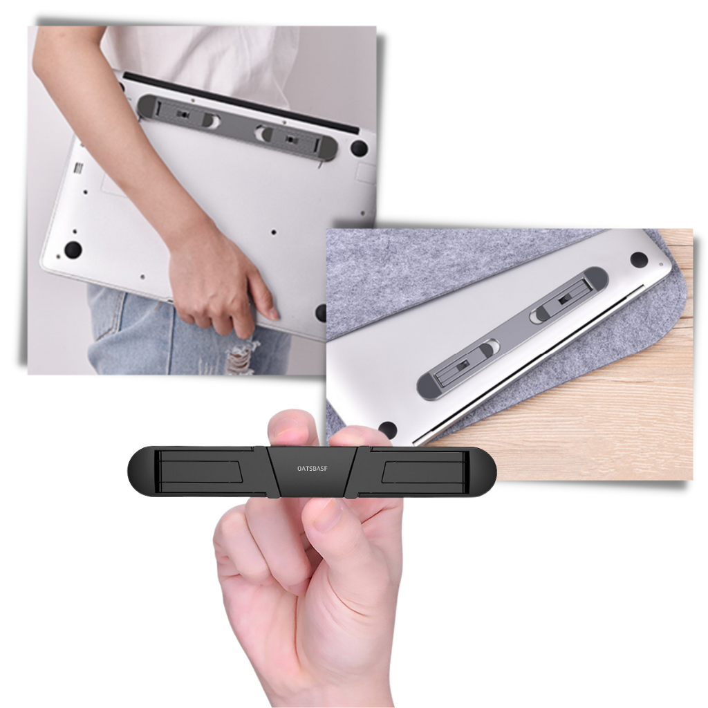 Lett usynlig aluminiumsholder for laptop