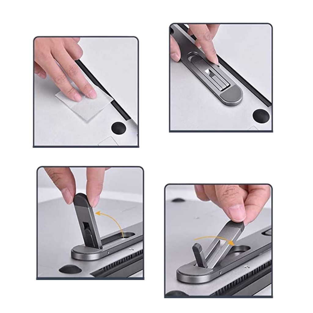Lett usynlig aluminiumsholder for laptop