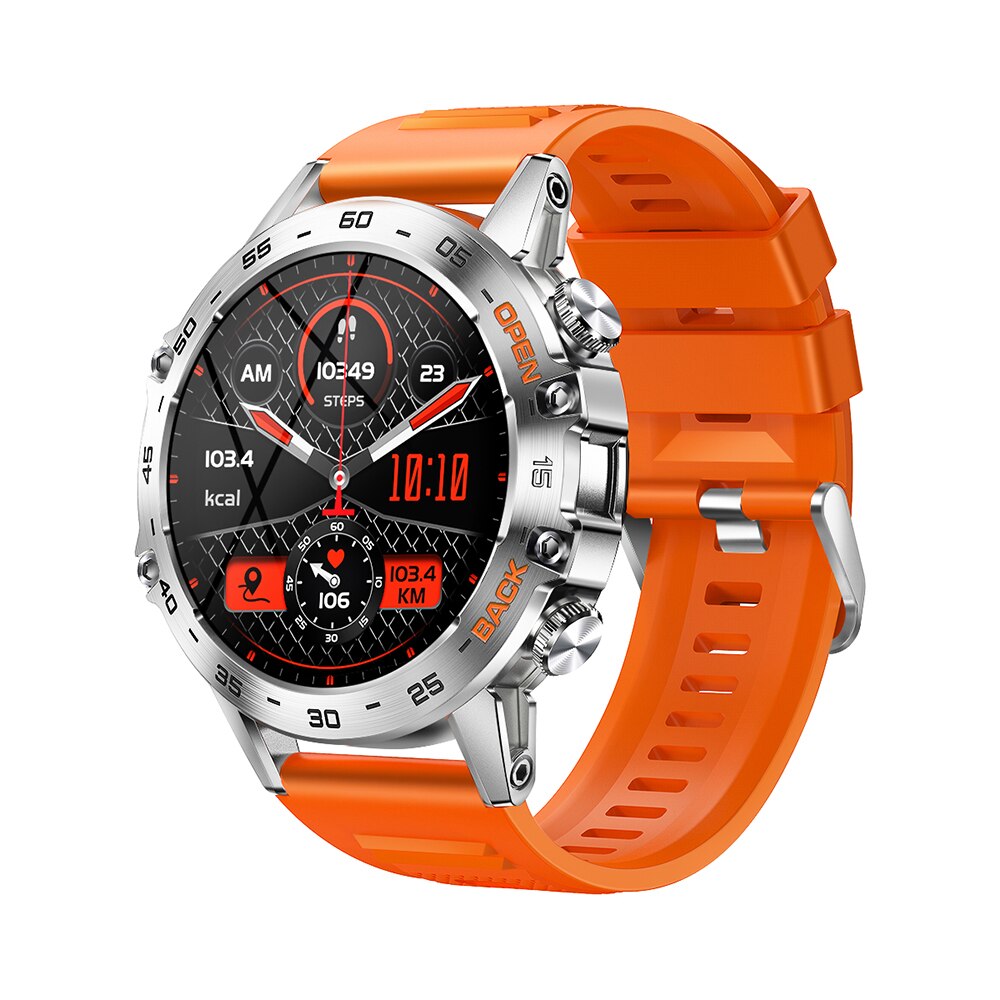 Luksus 1.39" Bluetooth Telefon Smartklokke Menn Sports Fitness Klokker | IP68 Vanntett Smartklokke for Xiaomi Android iOS K52 - Smartklokke, Sport, Fitness, vanntett