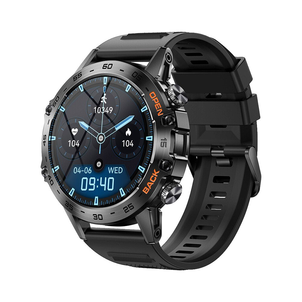 Luksus 1.39" Bluetooth Telefon Smartklokke Menn Sports Fitness Klokker | IP68 Vanntett Smartklokke for Xiaomi Android iOS K52 - Smartklokke, Sport, Fitness, vanntett
