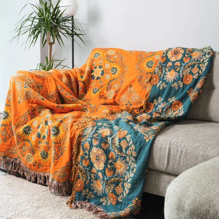 Norvo | Reversibel teppe i Marigold design for koselig varme