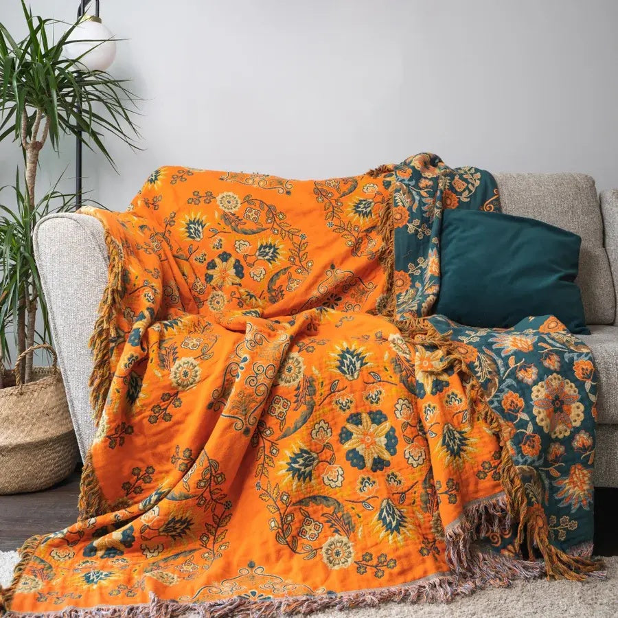 Norvo | Reversibel teppe i Marigold design for koselig varme