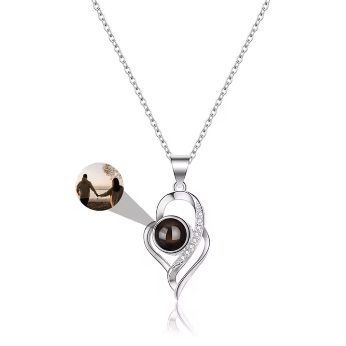 Norvo | Fotoprosjekt kjede med hjerteanheng og gravering