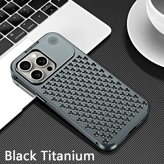 Norvo | Pustende Parfyme Aluminiumlegering Varmeavledning Telefondeksel For iPhone 12 13 14 15 Pro Max Plus Avtakbart Deksel