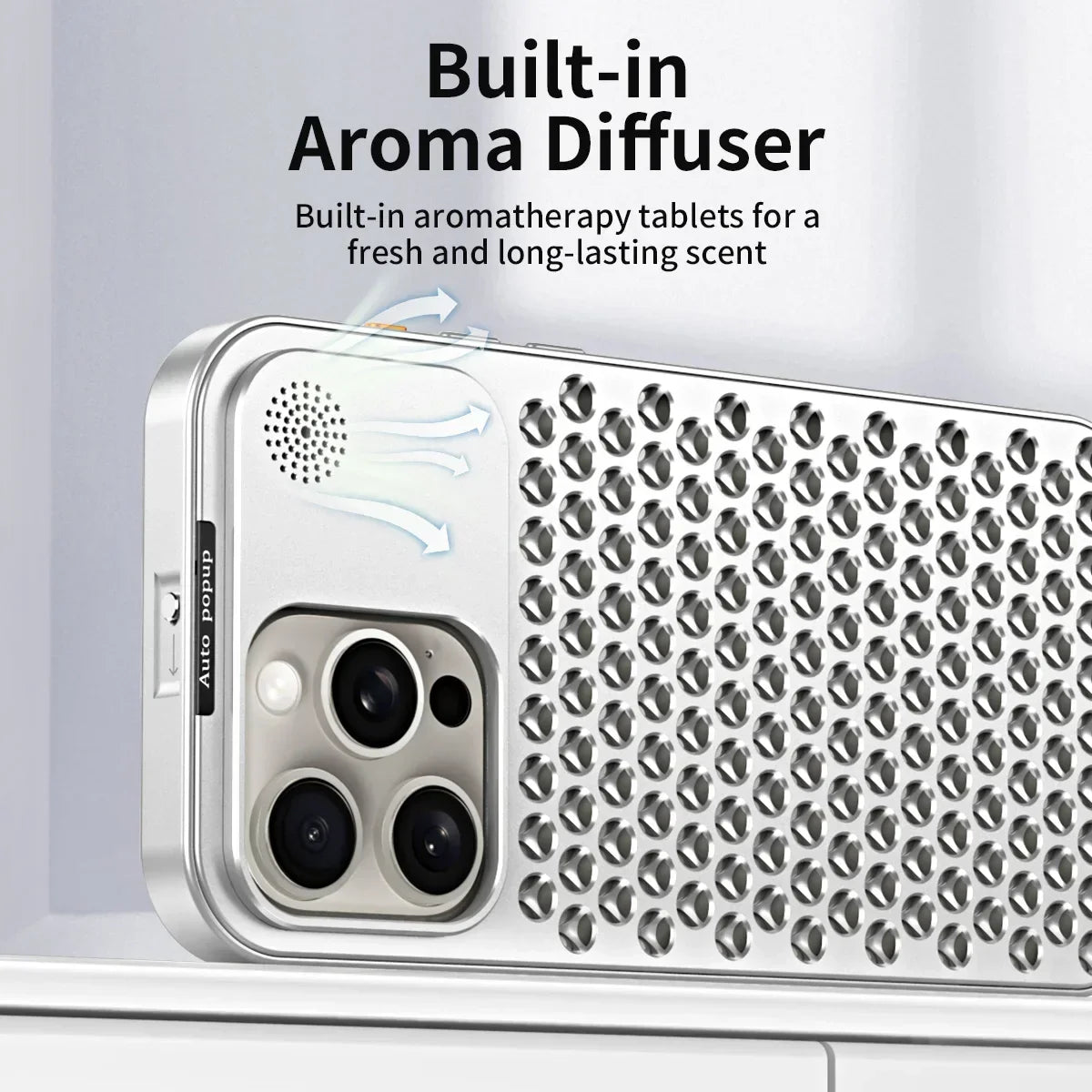 Norvo | Pustende Parfyme Aluminiumlegering Varmeavledning Telefondeksel For iPhone 12 13 14 15 Pro Max Plus Avtakbart Deksel