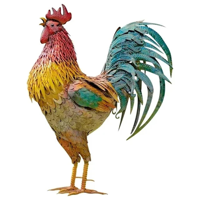 RoosterPatriot - Hane-skulptur for verandaen